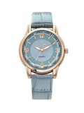 Women's Minimalist Large Number Quartz Watch – Beveled Dial Women's Quartz Watch Qme SKY BLUE
