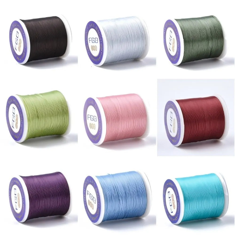 PandaHall 50m Nylon 66 Beading Thread – 0.1mm Multi-Color Beading Thread Qme