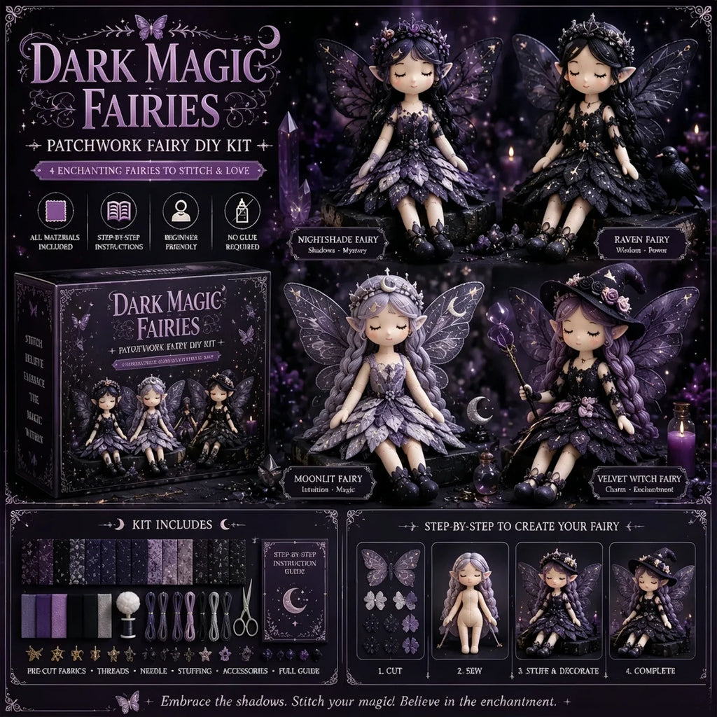 Fairy Patchwork DIY Sewing Kit – Handmade Winged Fairy Craft Set DIY Sewing Kit Qme