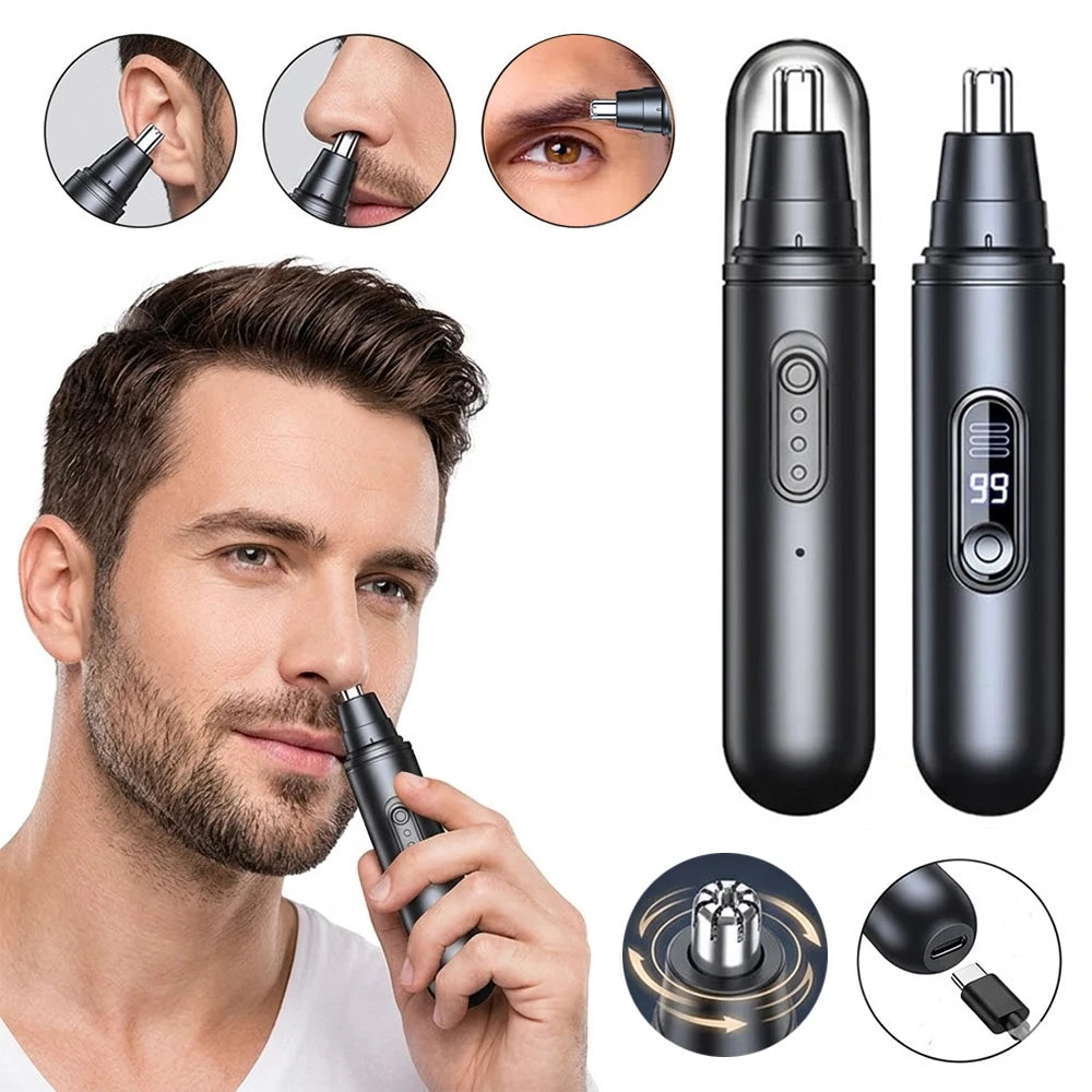 Peicon Electric Nose & Ear Hair Trimmer – LED, USB Rechargeable Nose & Ear Trimmer Qst