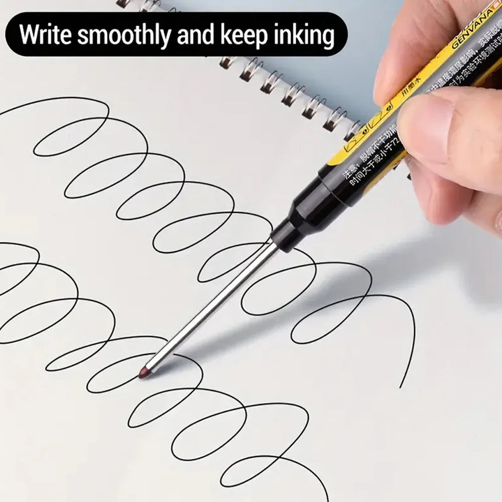 Waterproof Deep Hole Marker Pen – Long Nib, 6-Pack Deep Hole Marker Pen Qme