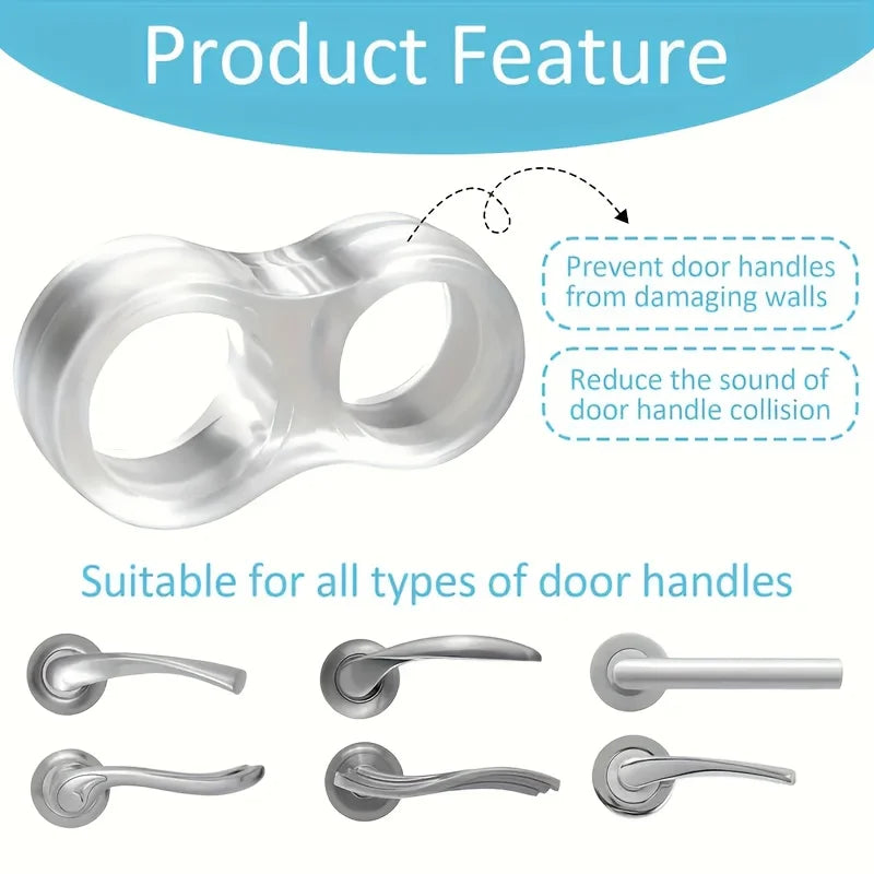 Transparent Silicone Door Handle Wall Bumper Protector 12pk Door Wall Protector Qme