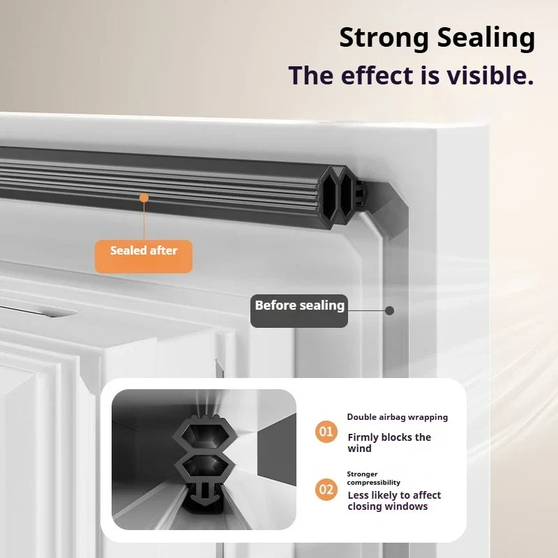 4M TPE Door Seal Strip Bilateral Window & Door Weatherstrip Door Weatherstrip Seal Qme