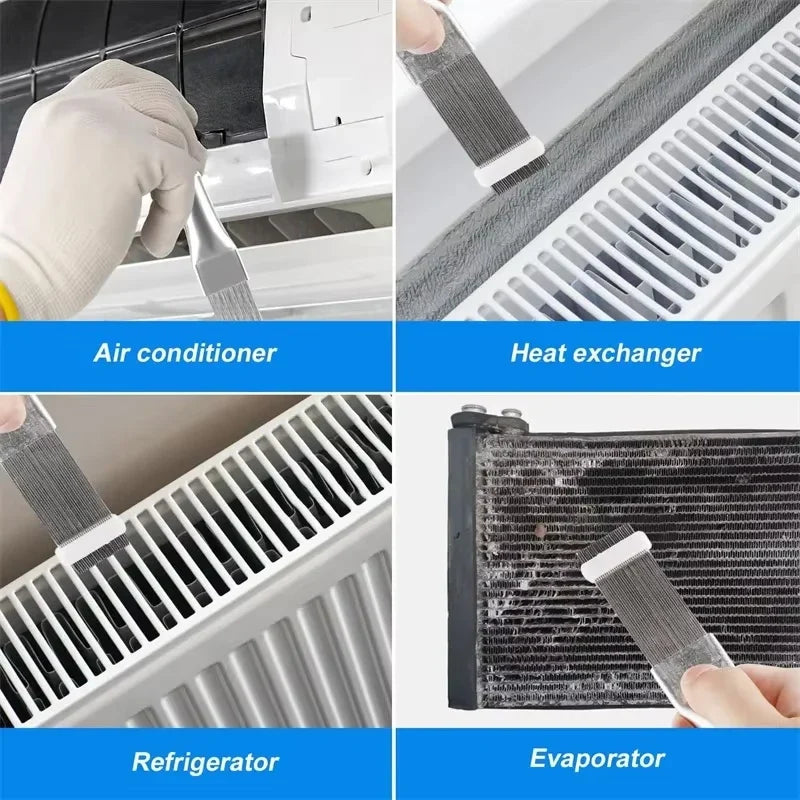 AC Fin Cleaning Comb – Stainless Steel Condenser Coil Cleaner HVAC Cleaning Tool Qme