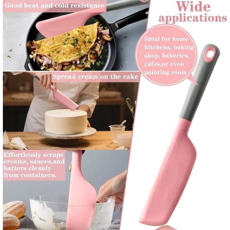 Galavilly Silicone Spatula – Heat-Resistant Non-Stick Turner Silicone Spatula Qme