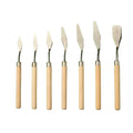 Palette Knife Set – Stainless Steel Blade & Wood Handle Art Tool Palette Knife Set Qme 7PCS
