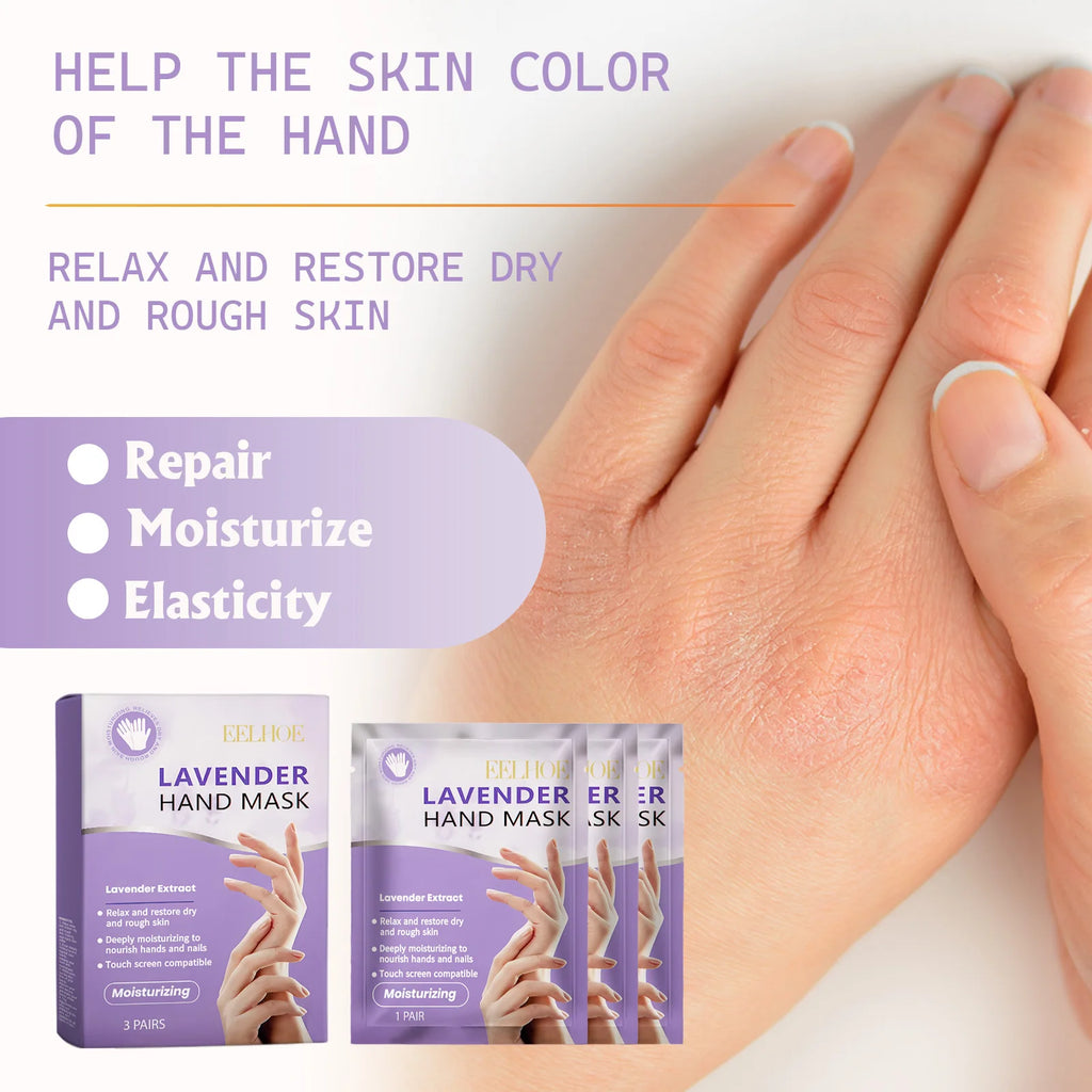 Eelhoe Niacinamide Hand Mask – Brightening & Moisturizing, 3 Pairs Hand Mask Qst
