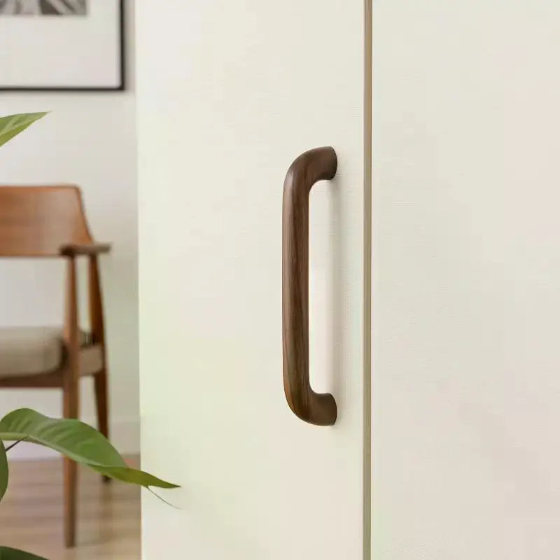 Natural Wood Cabinet Handles – Beech & Black Walnut Drawer Pulls Cabinet Door Handles Qme