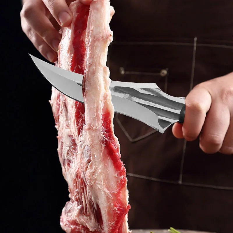Hand-Forged Full Tang Meat Cleaver & Boning Knife – InLeung Kitchen Cleaver Knife Qst