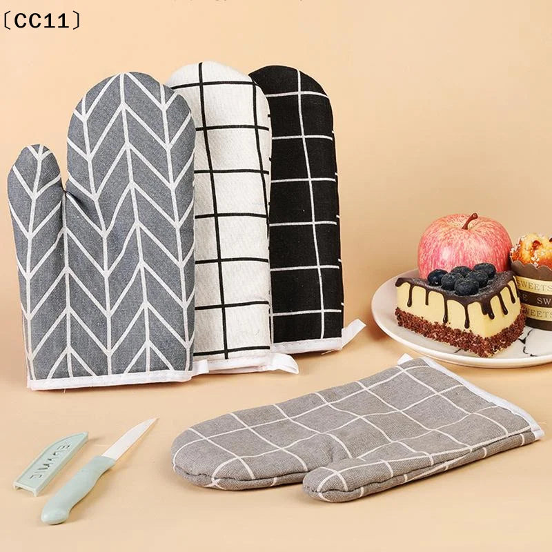 Insulated Heat-Resistant Oven Gloves – Thickened Kitchen Mitts Oven Mitts Qme