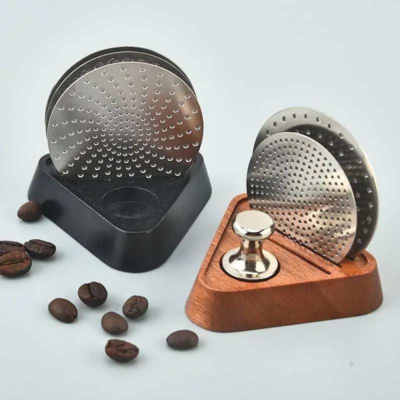 Wooden Coffee Puck Screen Stand | 51 53 58mm Portafilter Holder Coffee Puck Screen Stand Qme