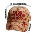 Spooky Halloween Baseball Hat – Unisex Vampire Cosplay Cap Halloween Costume Hat Qme as shown China Mainland