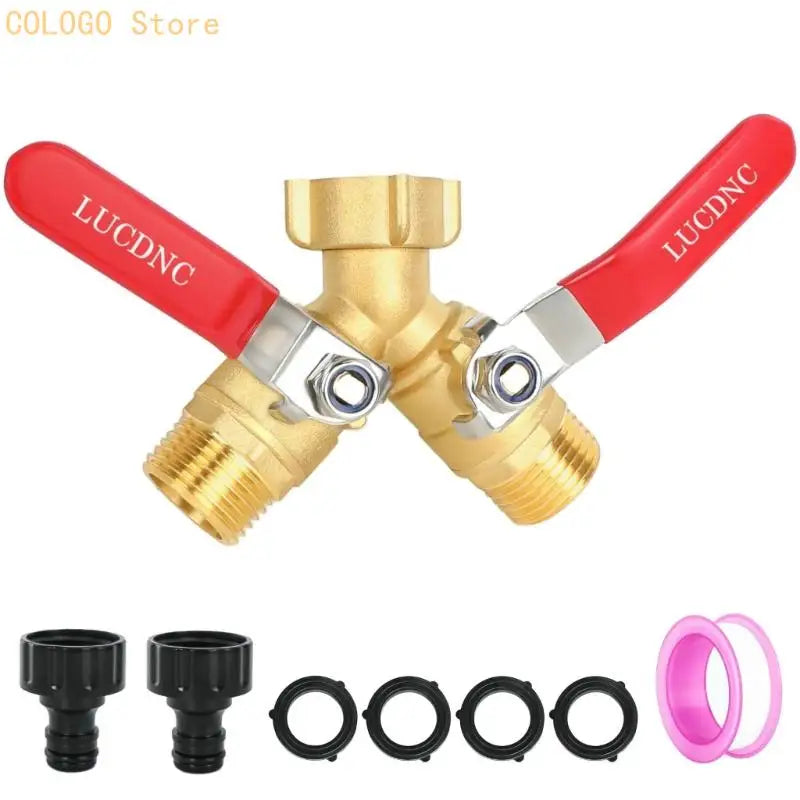 Dual Control Y Splitter Garden Hose Connector – Alloy Hose Y Splitter Qme CN