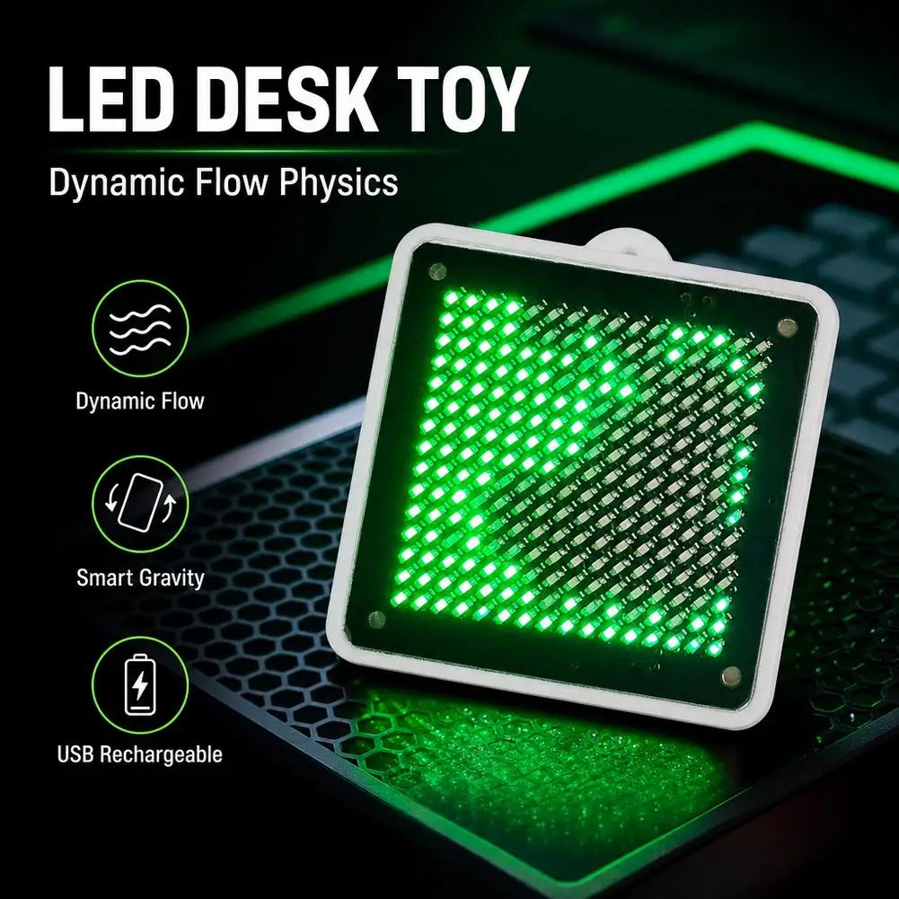LED Fluid Simulation Water Flow Esports Desk Ornament LED Desk Ornament Qme