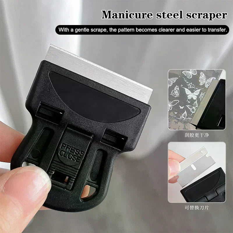 Nail Art Stamping Scraper & French Manicure Stamp Tool Set Nail Art Stamping Tool Qme