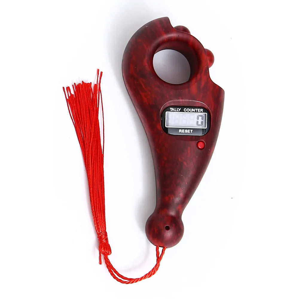 Mini Digital Hand Counter – LCD Tally Clicker for Prayer & Meditation Digital Tally Counter Qme Rosewood color
