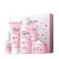 5-Piece Sakura Skin Care Set – Cleanser, Serum, Toner & Cream Skin Care Set Qme 5pcs set