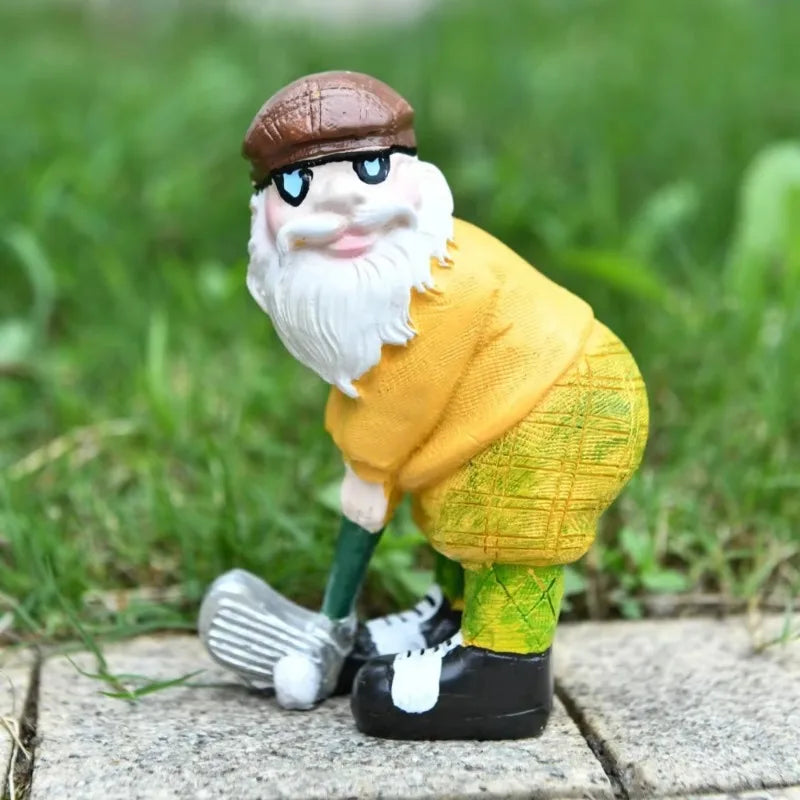 Dwarf Garden Statue Golf Resin Ornament | Outdoor Lawn Decor Garden Statue Ornament Qme