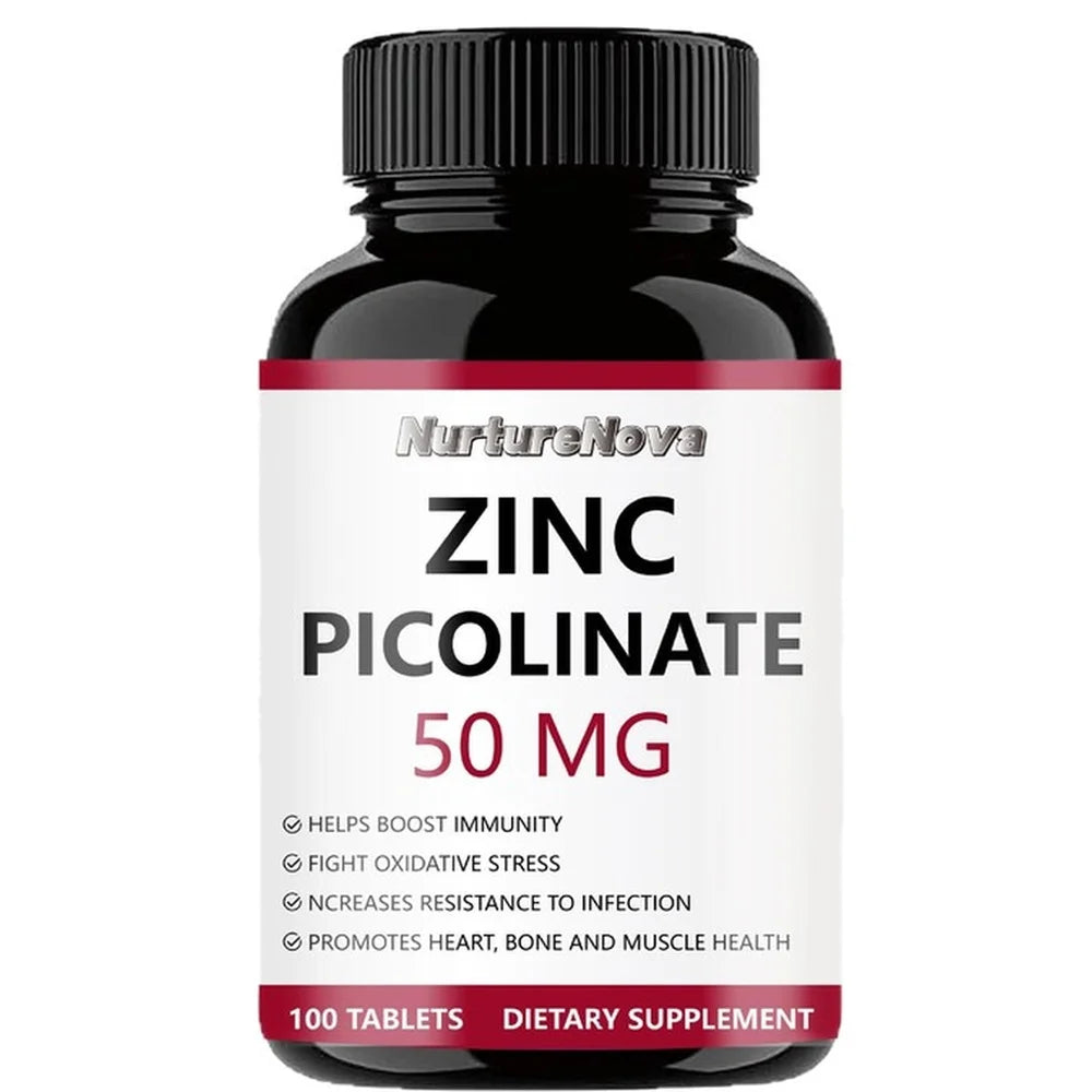 Zinc Picolinate 50mg Tablets – Daily Mineral Supplement 100ct Mineral Supplement Qst 100 Count(Pack of 1)