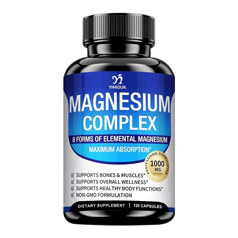 Yimiduk Magnesium Complex – Bone, Muscle & Heart Support Magnesium Supplement Qst 120pcs