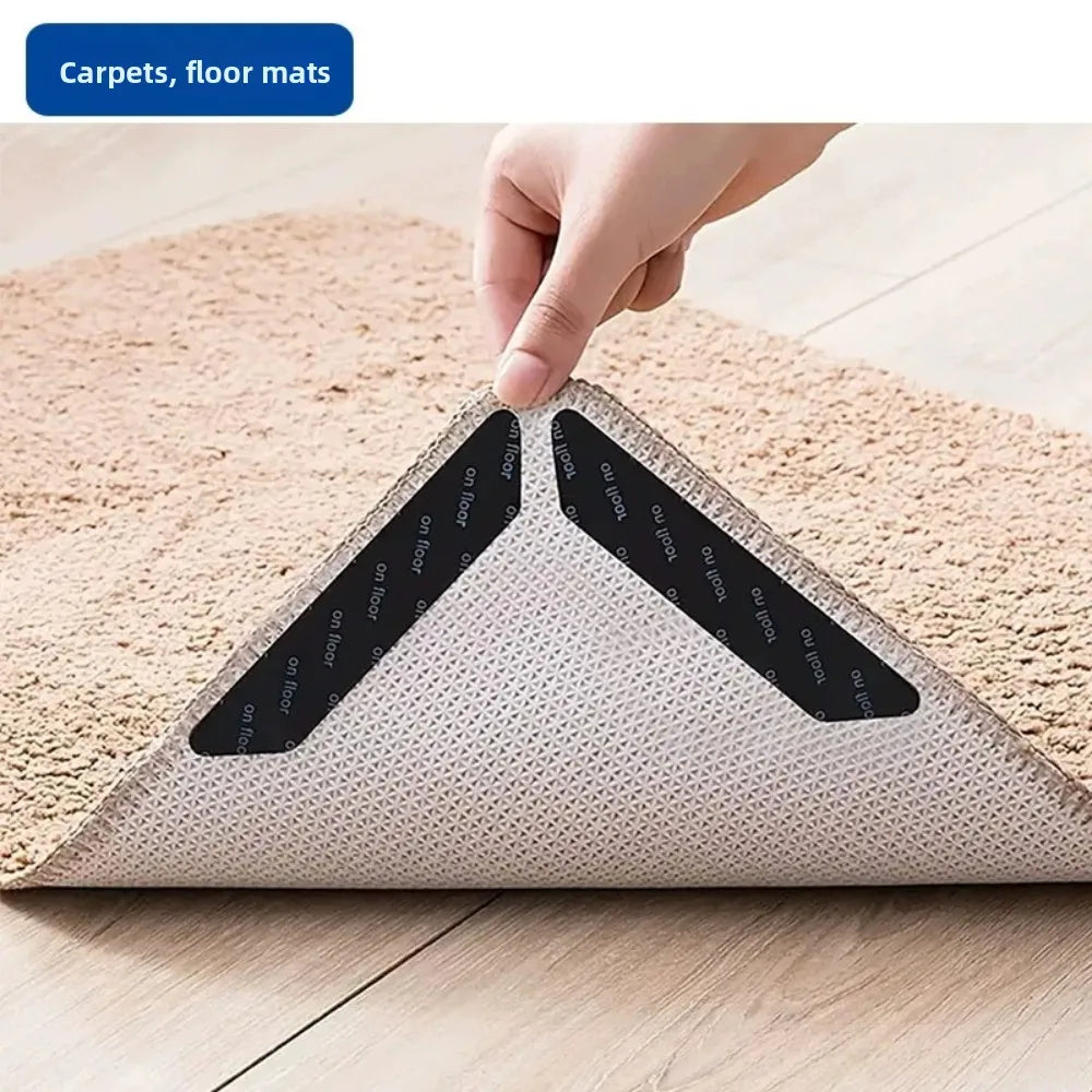 Reusable Non-Slip Rug Gripper | Washable Anti-Curl Carpet Pad Rug Gripper Pad Qme