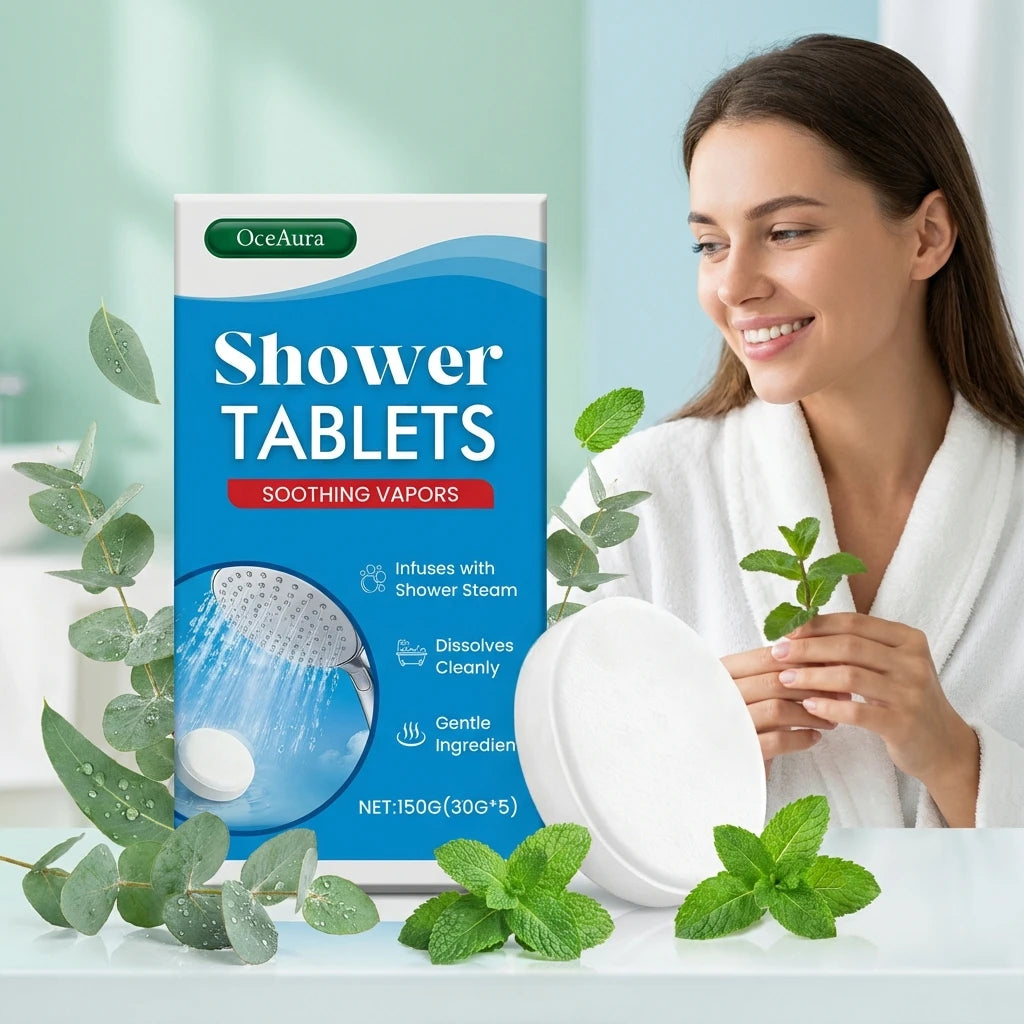 OceAura Aromatherapy Shower Steamers 5-Pack | Spa Gift Set Shower Steamers Qst