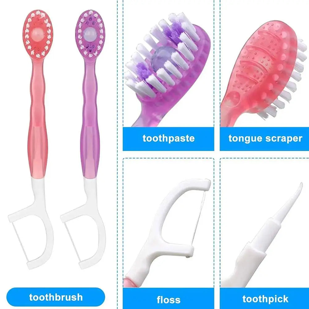 Portable Disposable Travel Toothbrush Set with Toothpaste Disposable Toothbrush Set Qme
