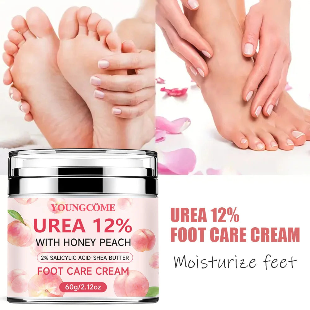 YOUNGCOME Peach Urea Foot Cream – Moisturizer for Dry Skin Foot & Hand Cream Qst