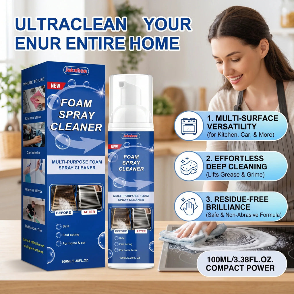 Multi-Purpose Foam Cleaning Spray – Grease & Stain Remover Foam Cleaning Spray Qme