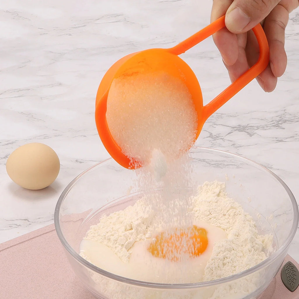 Rainbow Measuring Cups & Spoons Set – Accurate Baking Tools Measuring Cup Set Qme