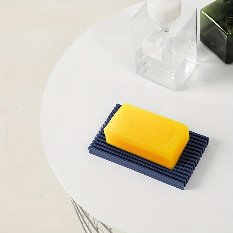 Soft Rubber Drain Soap Dish – No Drilling, No Holes Drain Soap Dish Qme