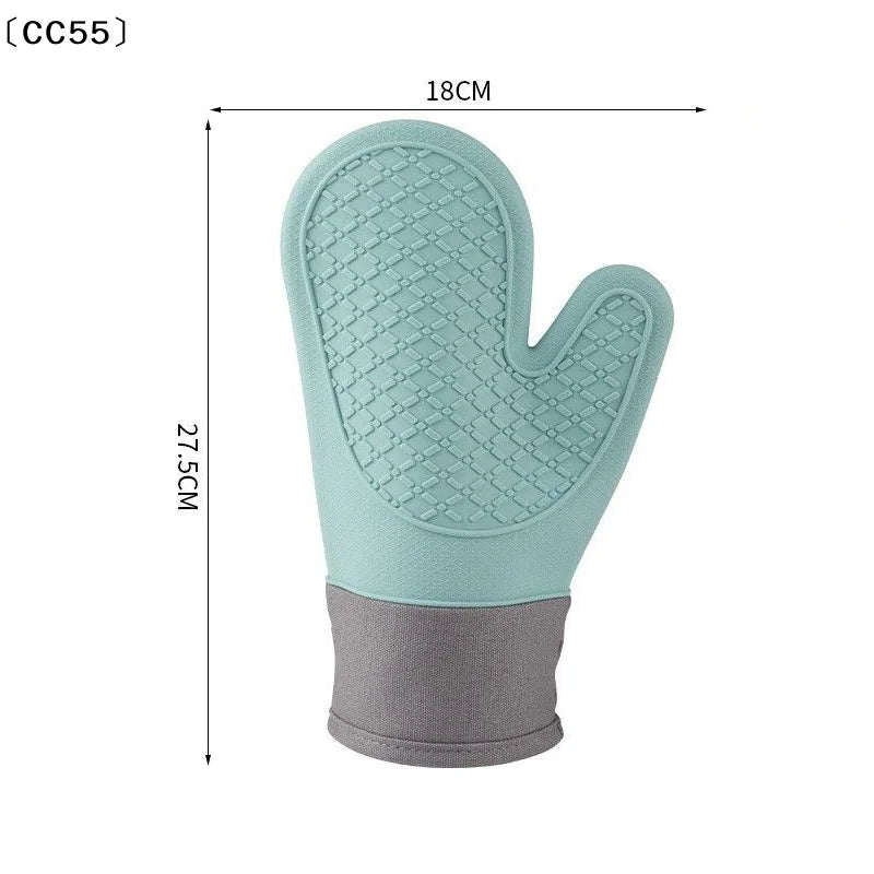 Silicone Oven Mitt – Heat Resistant Kitchen Baking Glove Silicone Oven Mitt Qst