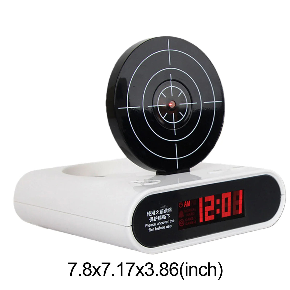 Target Alarm Clock Gun LED Display Personalized Ringtones Novelty Alarm Clock Qme