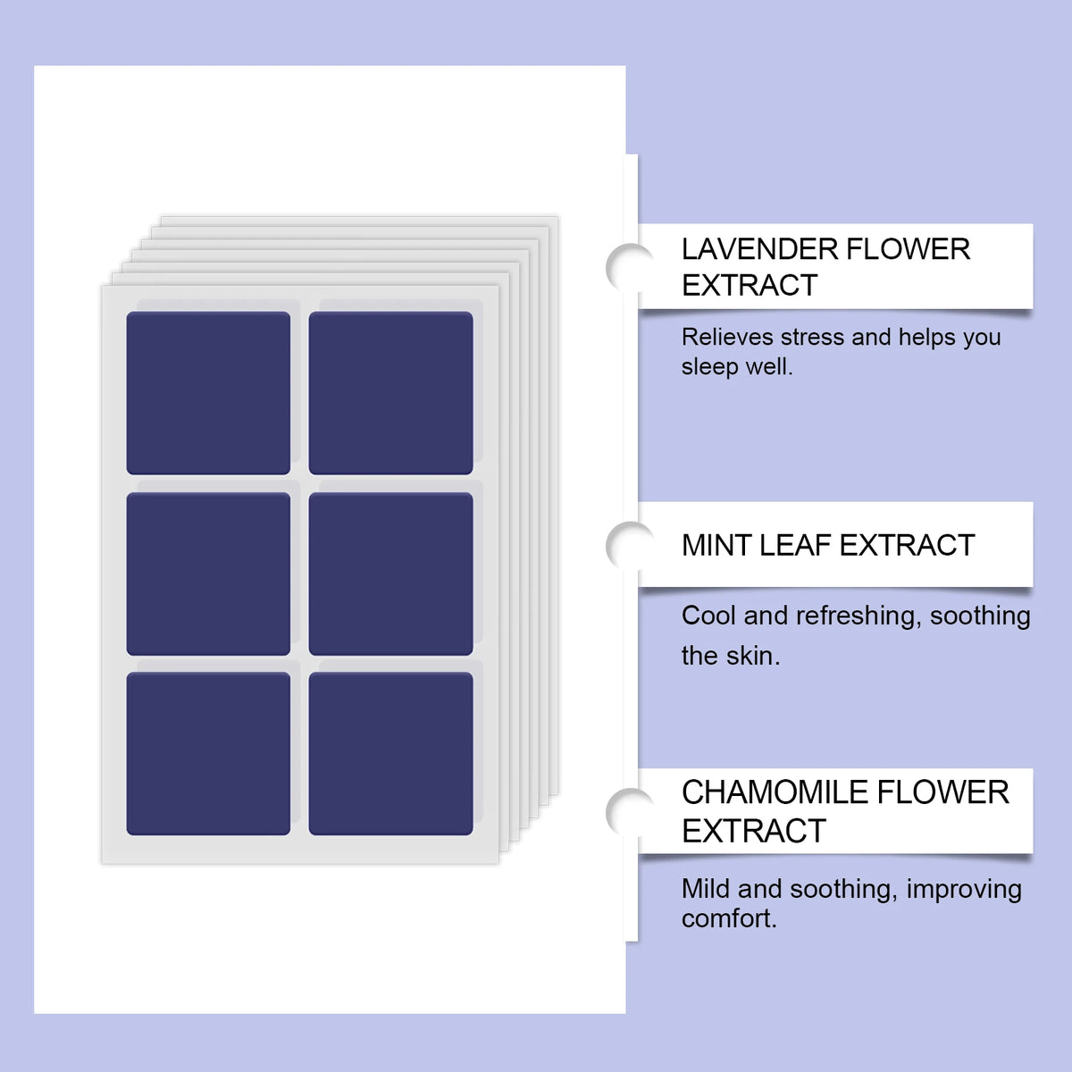 Lavender Sleep Patch 42pc – Calming Plant Extract Body Sticker Sleep Aid Patch Qst