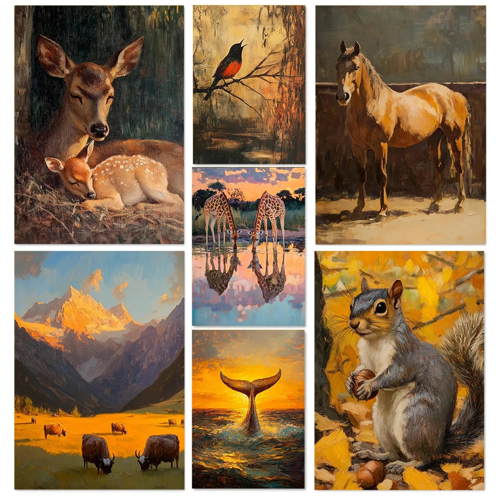 Nature & Animal Canvas Wall Art Print – Modern Home Décor Canvas Wall Art Print Qst