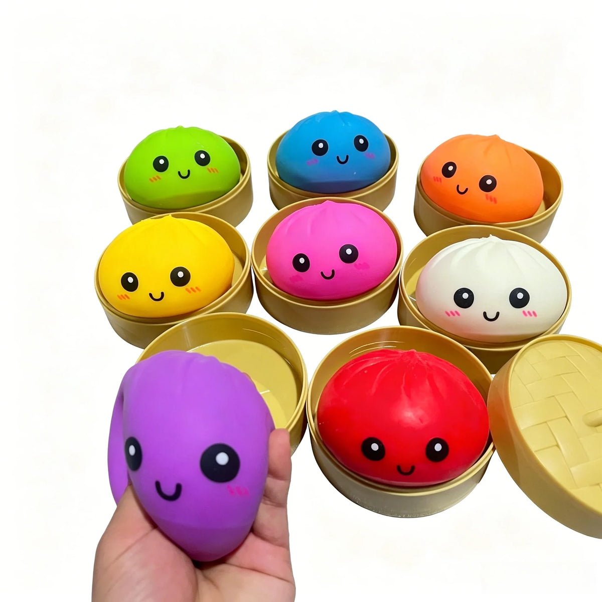 Colorful Dumpling Squishy Slow Rebound Squeeze Ball Toy Squishy Fidget Toy Qme