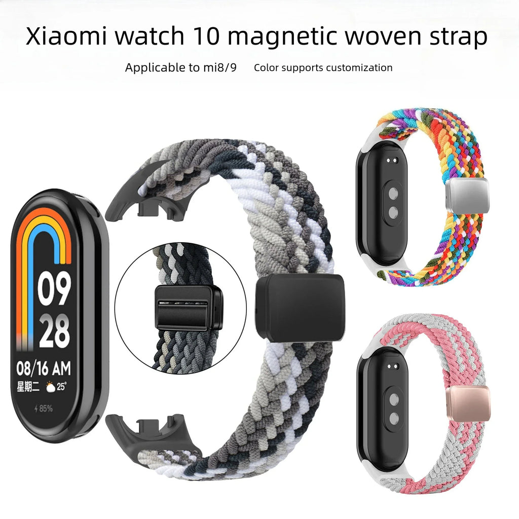 Elastic Nylon Braided Magnetic Watch Strap | 26 Colors Watch Band Qme