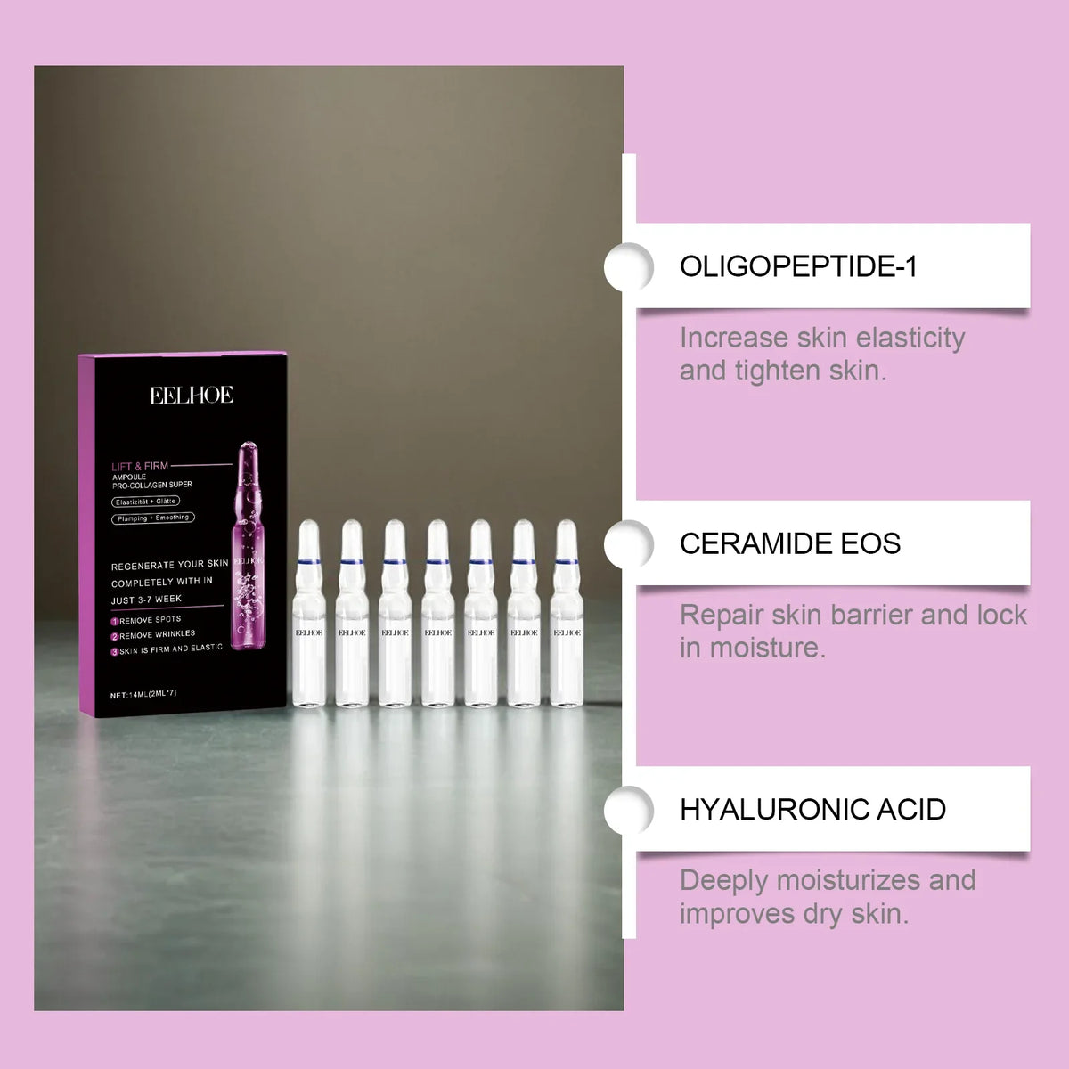 EELHOE Collagen Lifting Serum – Fade Fine Lines & Hydrate Collagen Facial Serum Qme