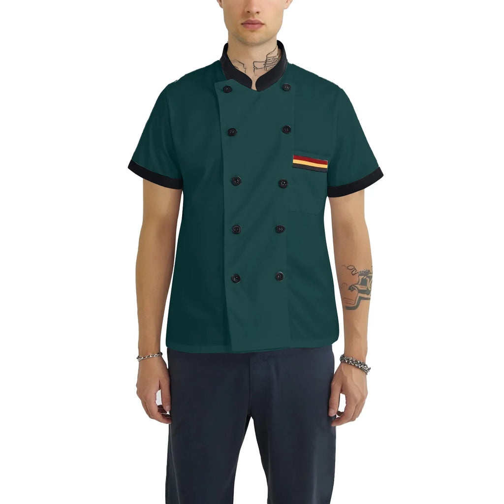Chef Short Sleeve Kitchen Uniform – Restaurant, Café & Bakery Chef Uniform Top Qme