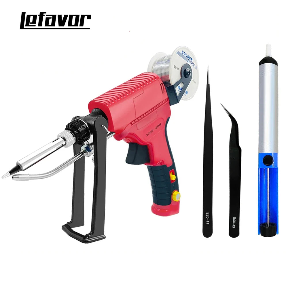 60W Internal Heating Electric Soldering Iron Welding Gun Electric Soldering Iron Qme SET2 US