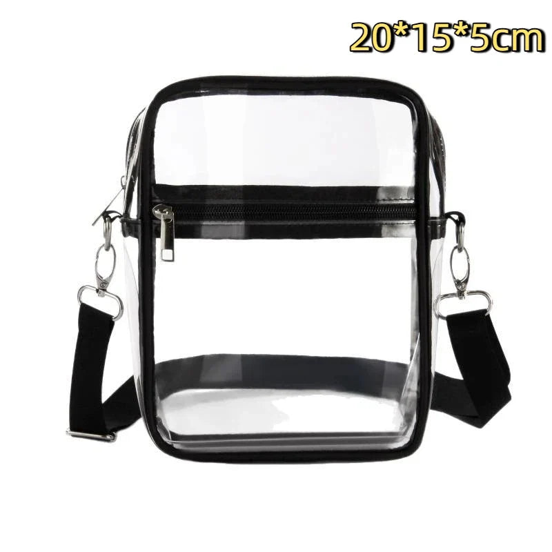 Clear Stadium Approved Bag – Lightweight PVC Zippered Tote Clear Stadium Bag Qme A1