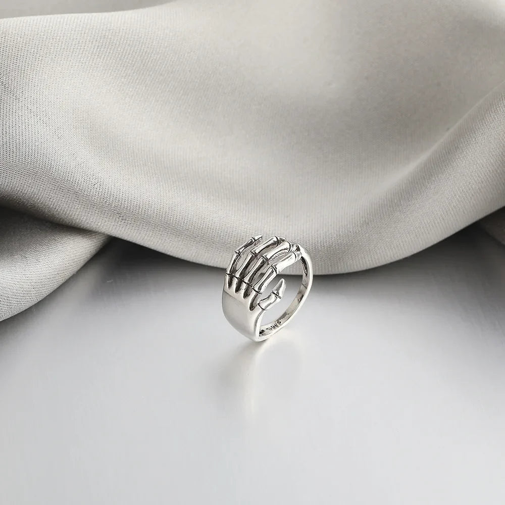 Gothic Skeleton Five Claw Palm Ring – Hip Hop Punk Style Gothic Palm Ring Qme