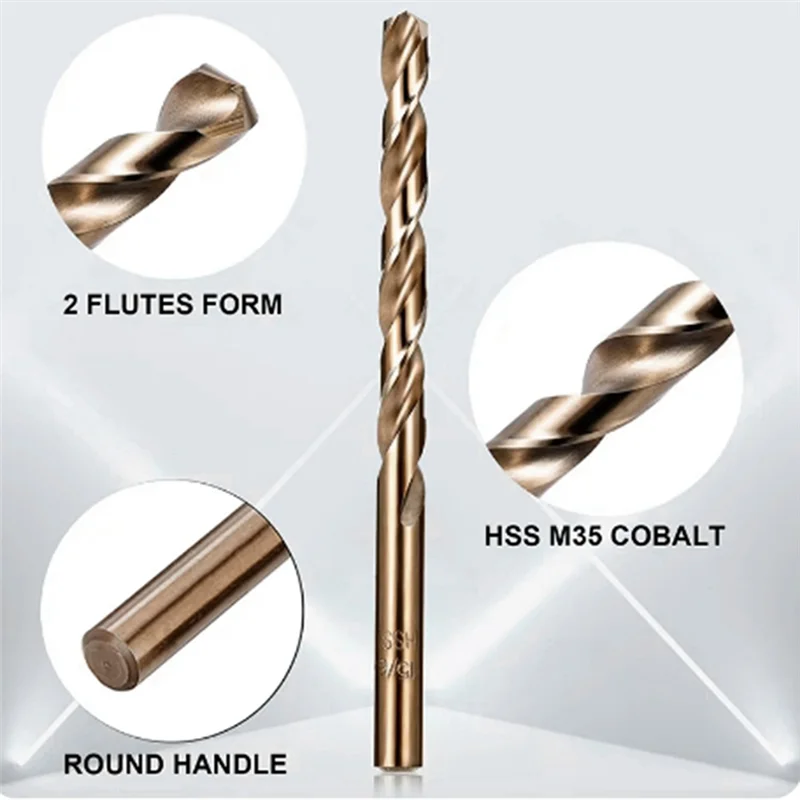 M35 Cobalt Twist Drill Bits – HSS Jobber Length Hardened Metal Cobalt Drill Bits Qme