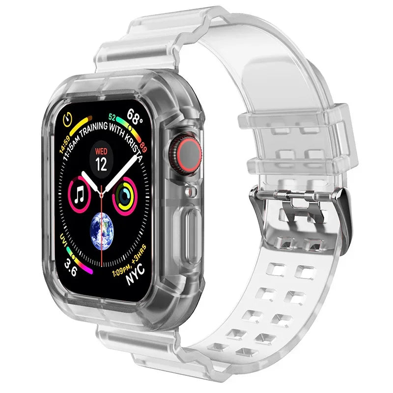 Apple Watch Transparent Jelly Silicone Strap – 10 Colors Watch Band Qme