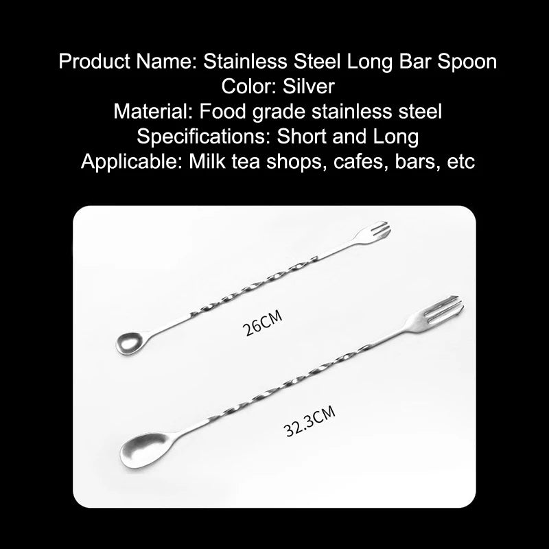 Stainless Steel Cocktail Muddler & Mixing Spoon Bar Set Cocktail Bar Tool Qst