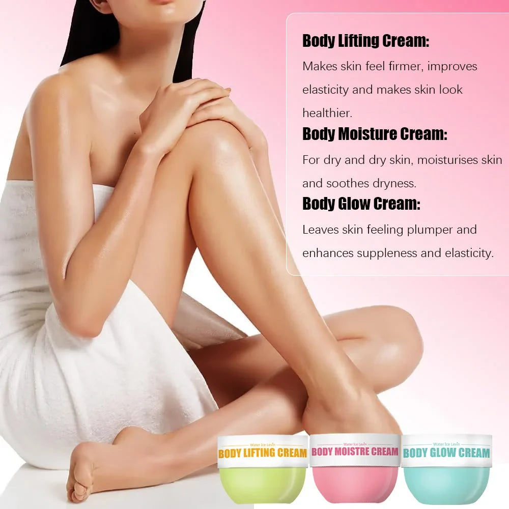 3-Piece Body Glow Firming & Lifting Moisturizer Cream Set Body Moisturizer Set Qme