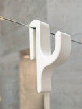 Shower Door Hook for Frameless Glass – Robe & Towel Hanger Shower Door Hook Qme white