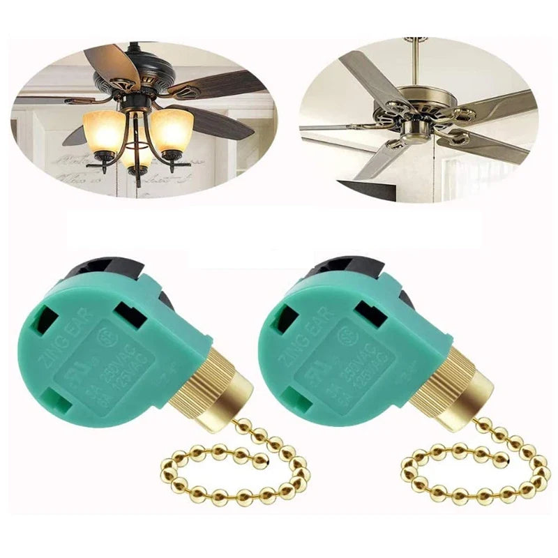 Ceiling Fan Pull Chain Switch 3-Speed 4-Wire ZE-268S6 Ceiling Fan Switch Qme