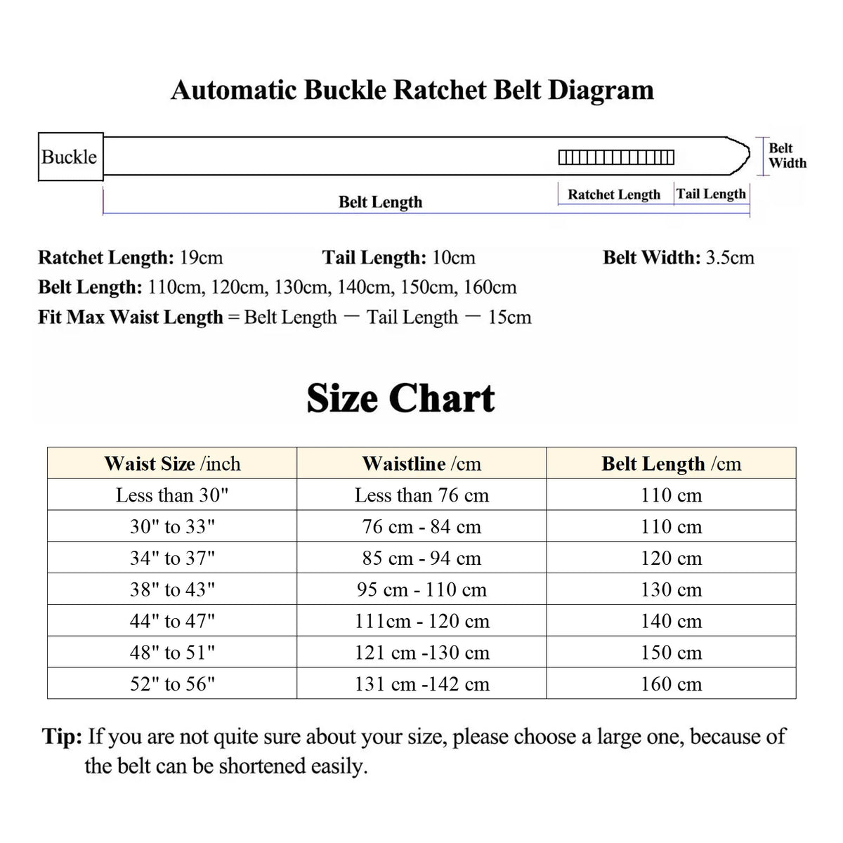Men's Luxury Genuine Leather Belt – Automatic Buckle Leather Ratchet Belt Qme