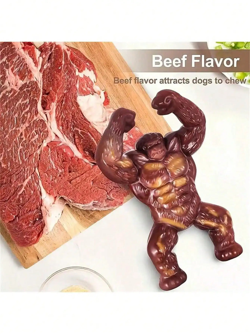 Beef Flavored Dog Chew Toy for Aggressive Chewers | Qme Dog Chew Toy Qme